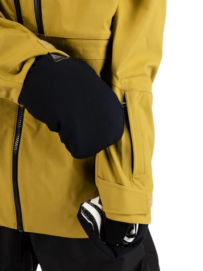 Unisex Softshell Snowboard Jacket — Golden, sleeve detail