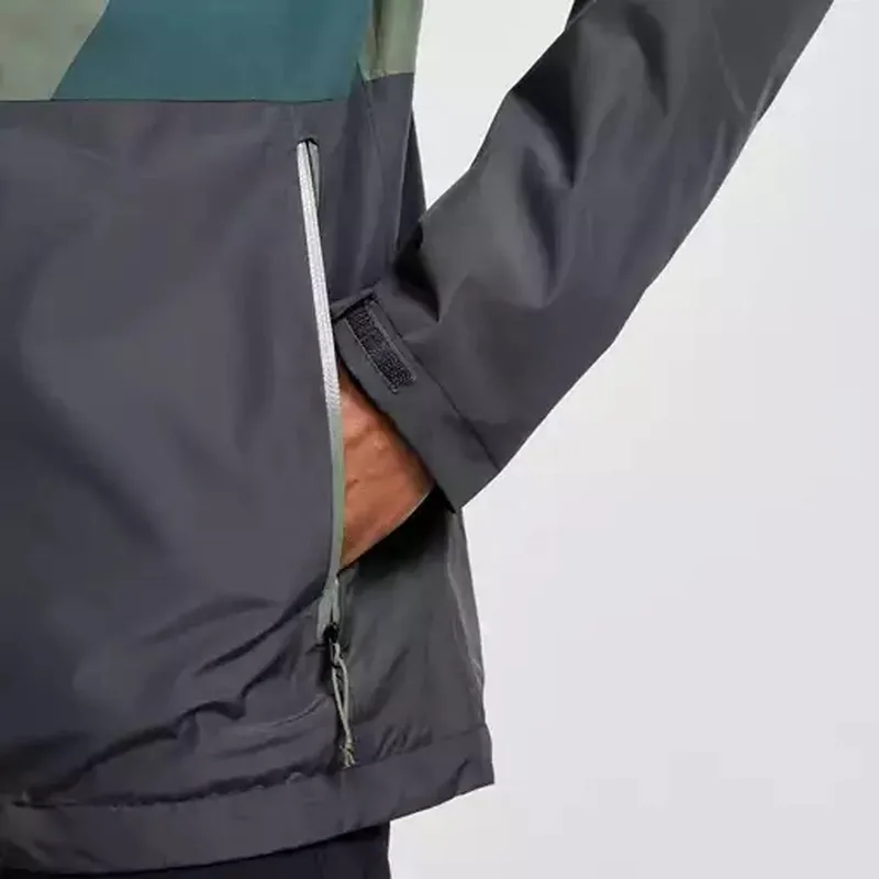 Unisex Softshell Windbreaker — 2 Colourways — Green, pocket detail