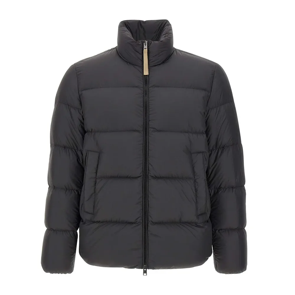 Unisex Puffer Jacket — 4 Colourways — Black, front view