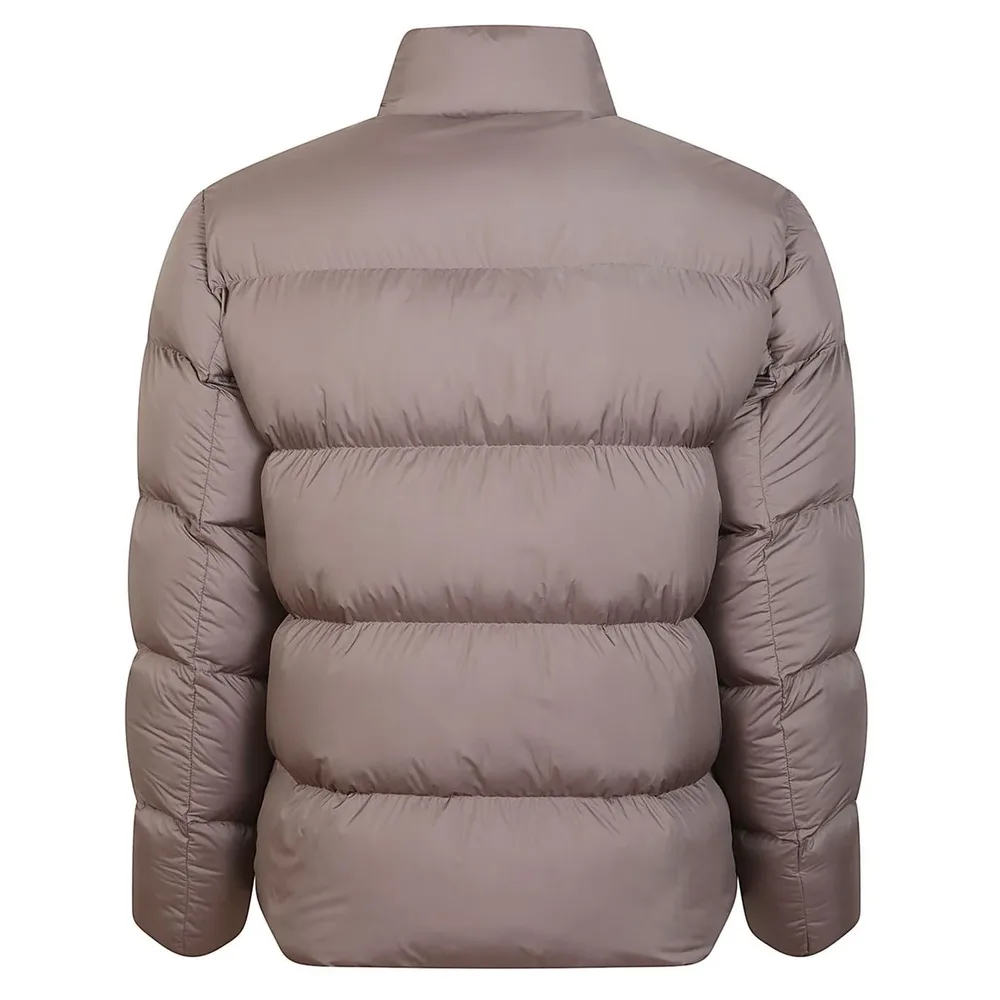 Unisex Puffer Jacket — 4 Colourways — Brown, back view