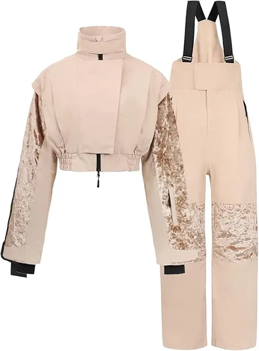 Unisex Two-Piece Ski Set with Bib Pants — 4 Colourways