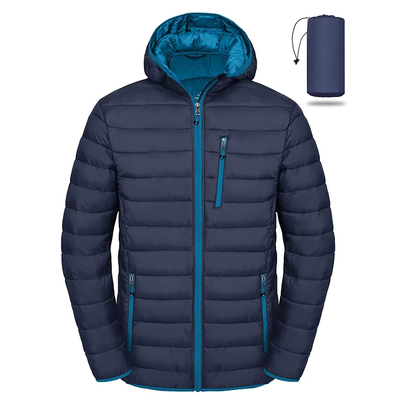 Unisex Welded-Seam Quilted Jacket — Dark Navy — Dark Navy, front view