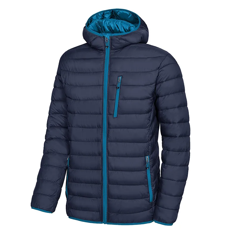 Unisex Welded-Seam Quilted Jacket — Dark Navy — Dark Navy, front view