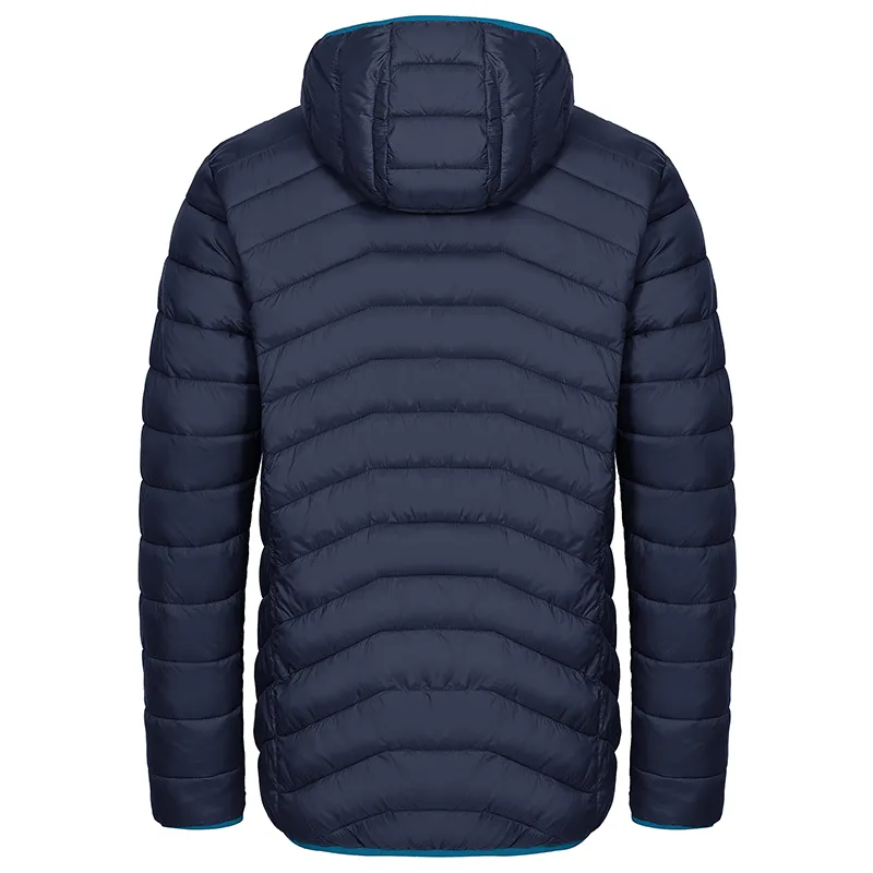 Unisex Welded-Seam Quilted Jacket — Dark Navy — Dark Navy, back view