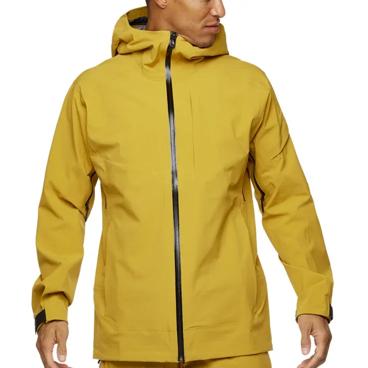 Unisex Ski Jacket — Yellow — Yellow, worn front view