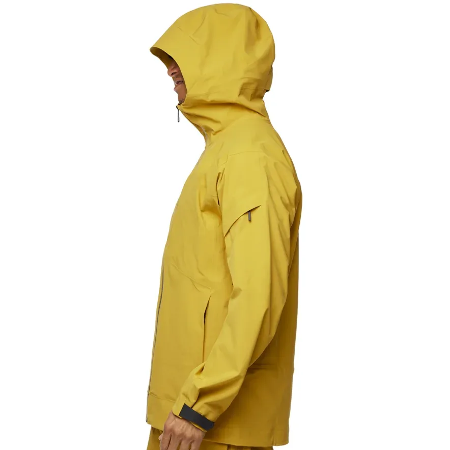 Unisex Ski Jacket — Yellow — Yellow, worn side view
