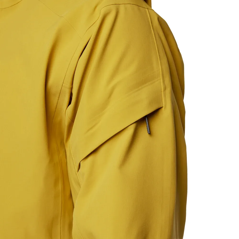 Unisex Ski Jacket — Yellow — Yellow, sleeve cargo pocket detail