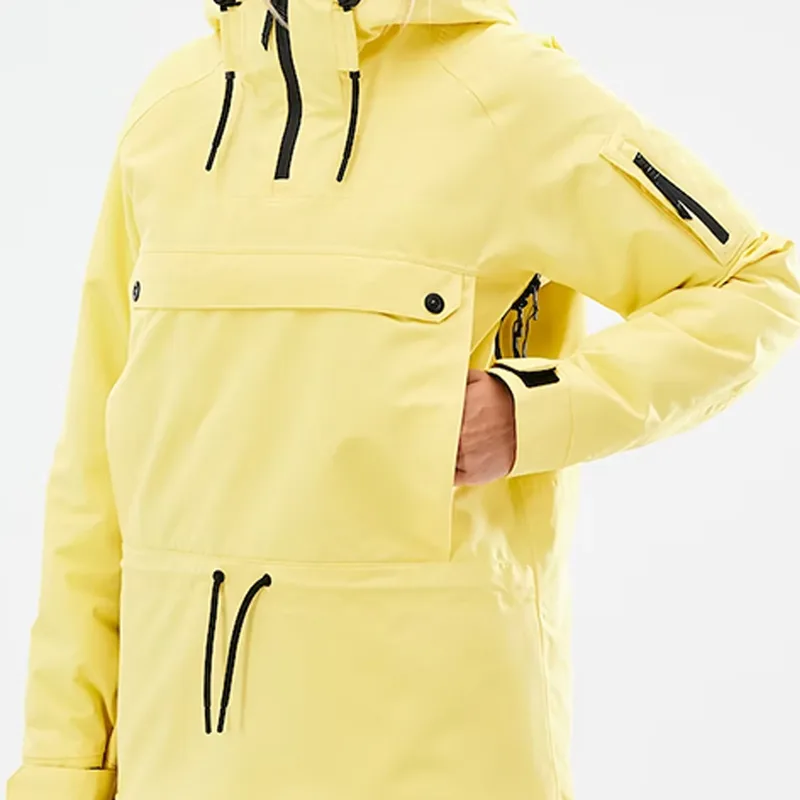 Women's Anorak Ski Jacket — 4 Colourways — Yellow, worn side view