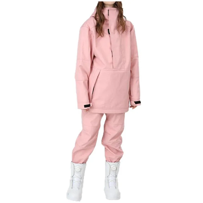 Women's Anorak Ski Set — Pink — 8 Colourways — Pink, worn front view
