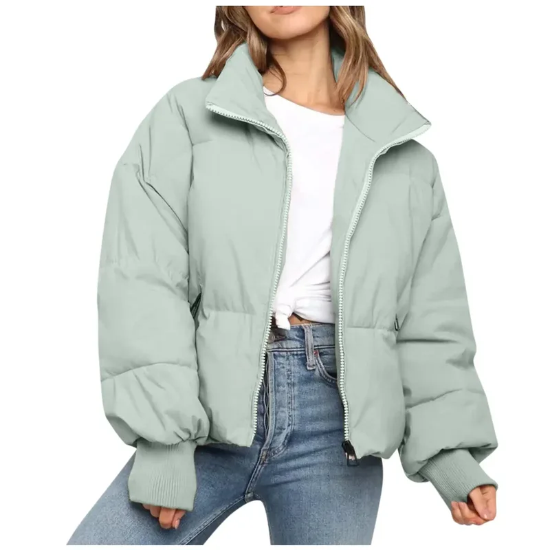 Women's Cropped Duck Down Puffer Jacket — 5 Colourways