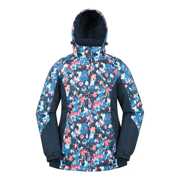 Women’s Floral Print Ski Jacket — Floral Print, front view