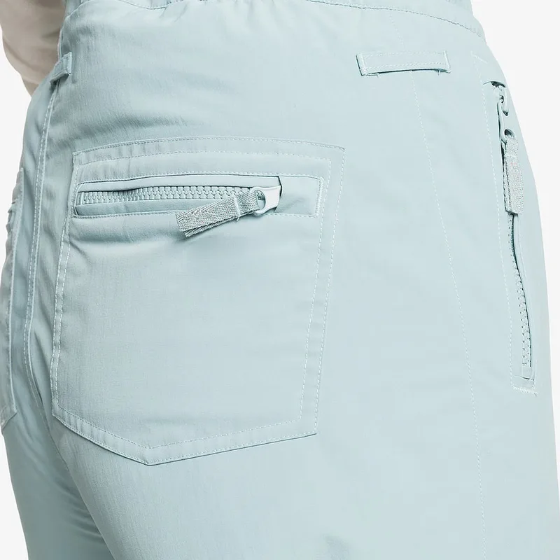 Women's Front-Zip Ski Bib Pants — 1 Colourway — Light Blue, back pocket close-up