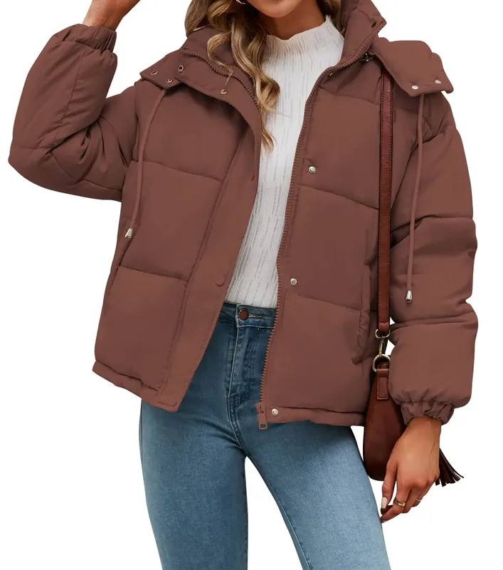 Women's Hooded Cropped Puffer Jacket — 6 Colourways