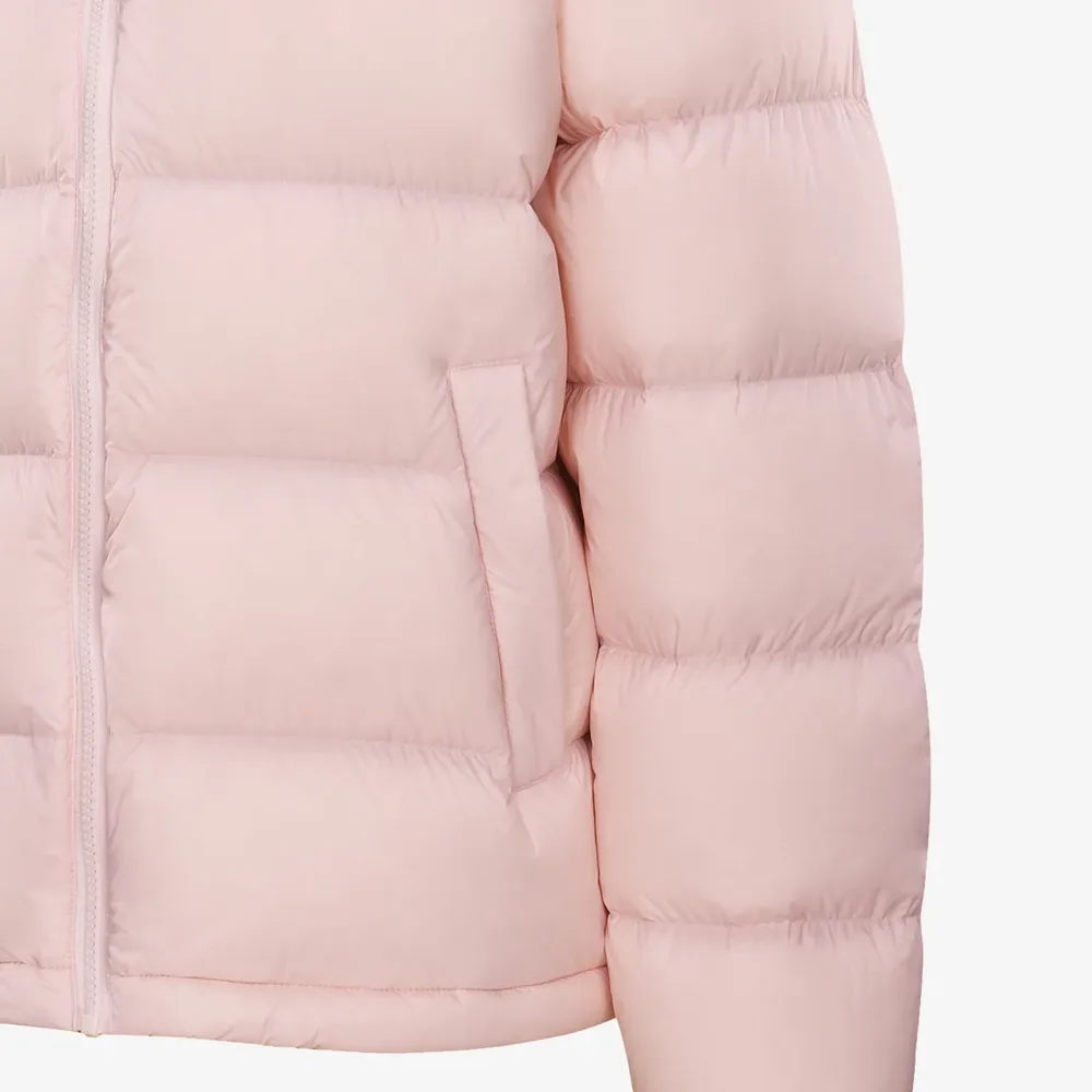 Women’s Hooded Puffer Jacket — 4 Colourways — Pink, pocket close-up