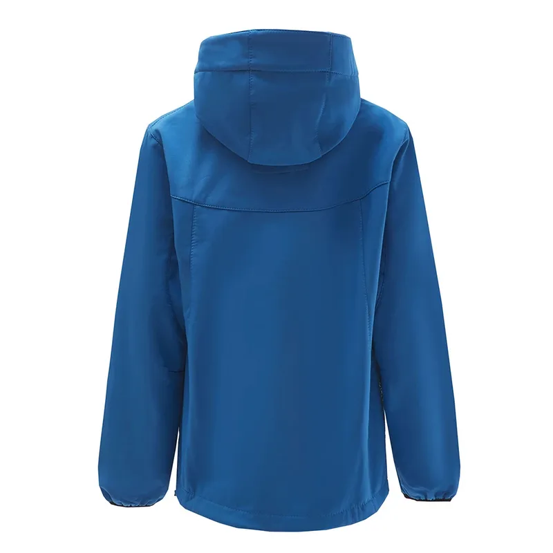 Women's Hooded Softshell Jacket — 2 Colourways — Navy, back view