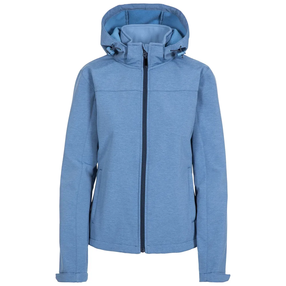 Women’s Hooded Softshell Jacket — 3 Colourways — Sky Blue, front view