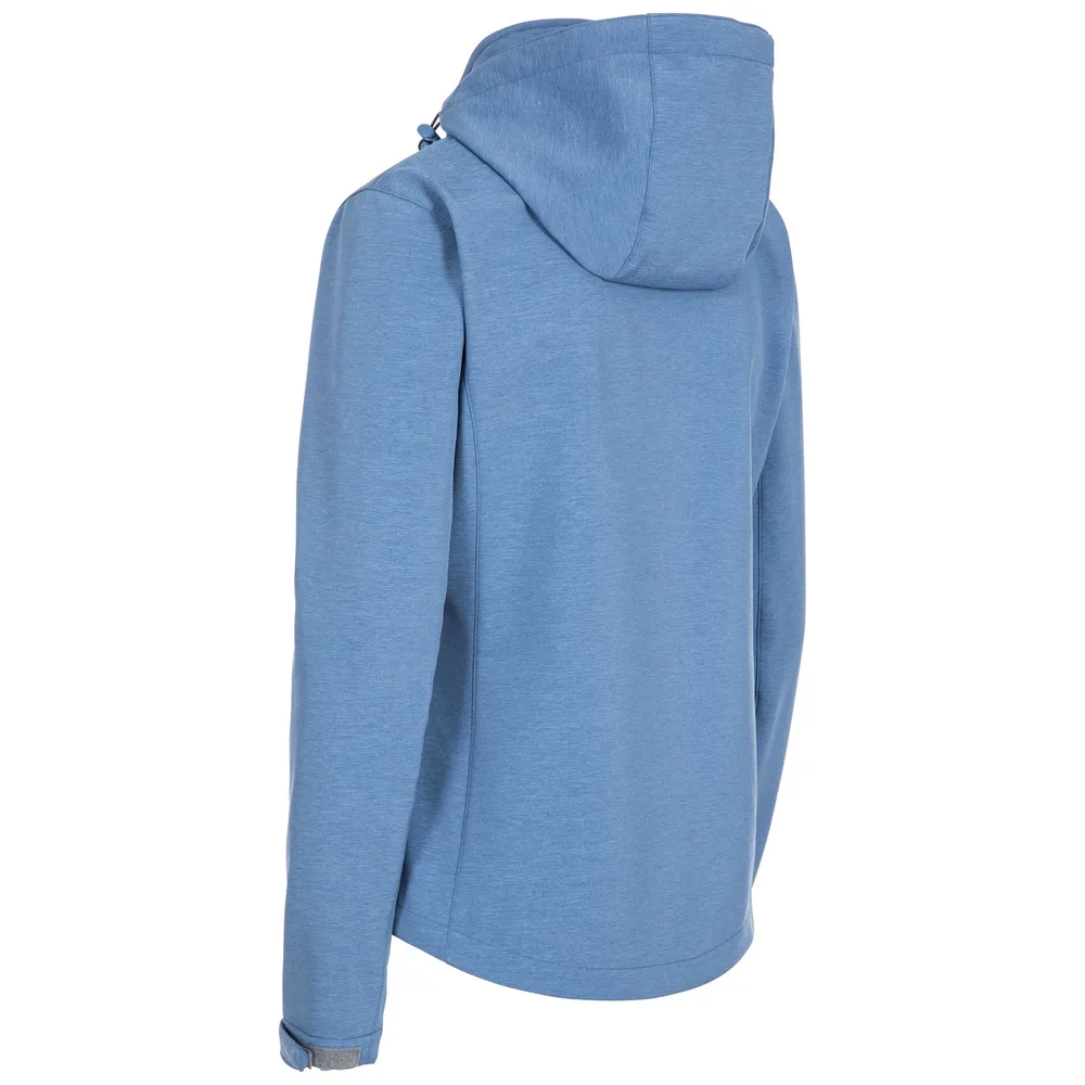 Women’s Hooded Softshell Jacket — 3 Colourways — Sky Blue, back view