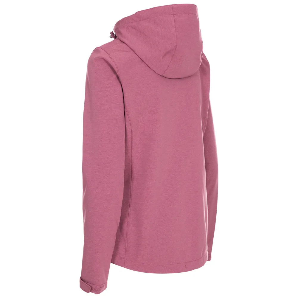 Women’s Hooded Softshell Jacket — 3 Colourways — Pink, back view
