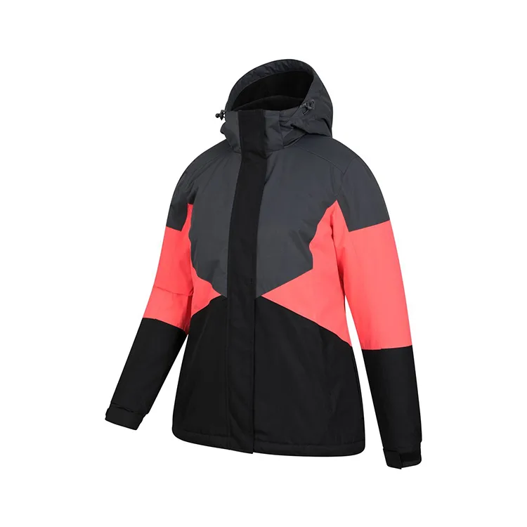 Women's Insulated Ski Jacket — Black / Pink — Black / Pink — side view