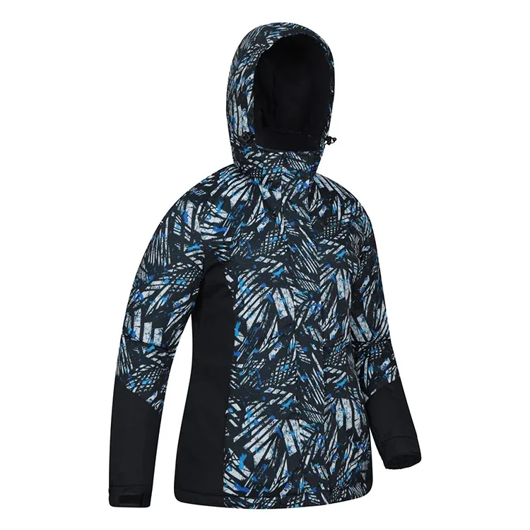 Women’s Leaf Print Ski Jacket — Leaf Print, side view