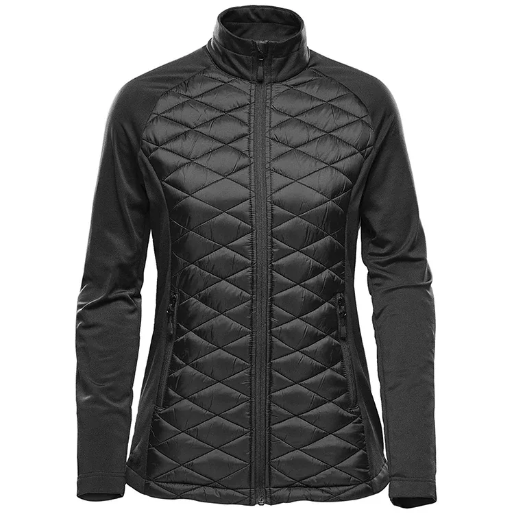 Women's Lightweight Quilted Jacket — Black — Black, front view