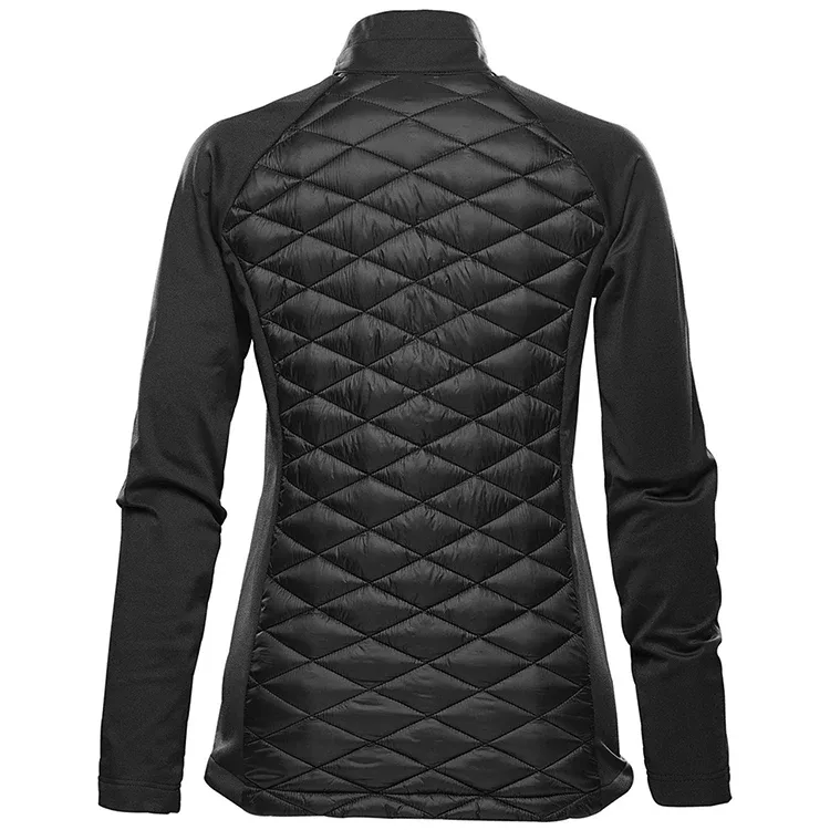 Women's Lightweight Quilted Jacket — Black — Black, back view