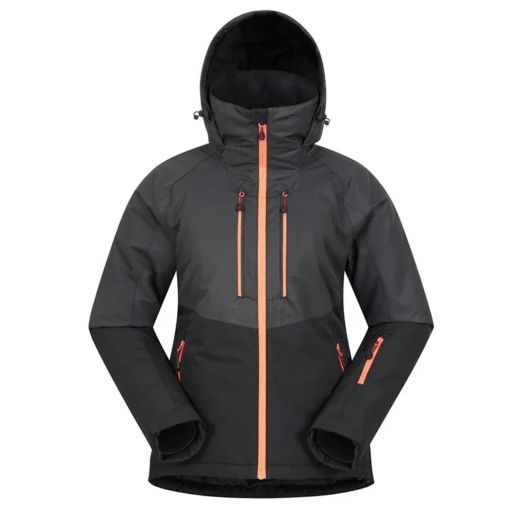 Women’s Lightweight Ski Jacket — Black — Black, front view