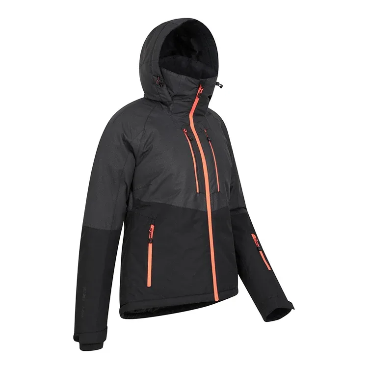 Women’s Lightweight Ski Jacket — Black — Black, side view