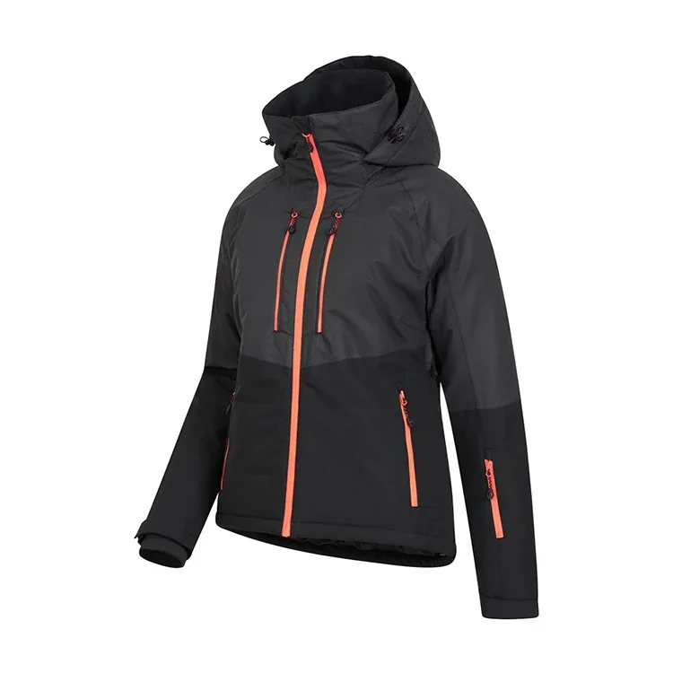 Women’s Lightweight Ski Jacket — Black — Black, front angle view