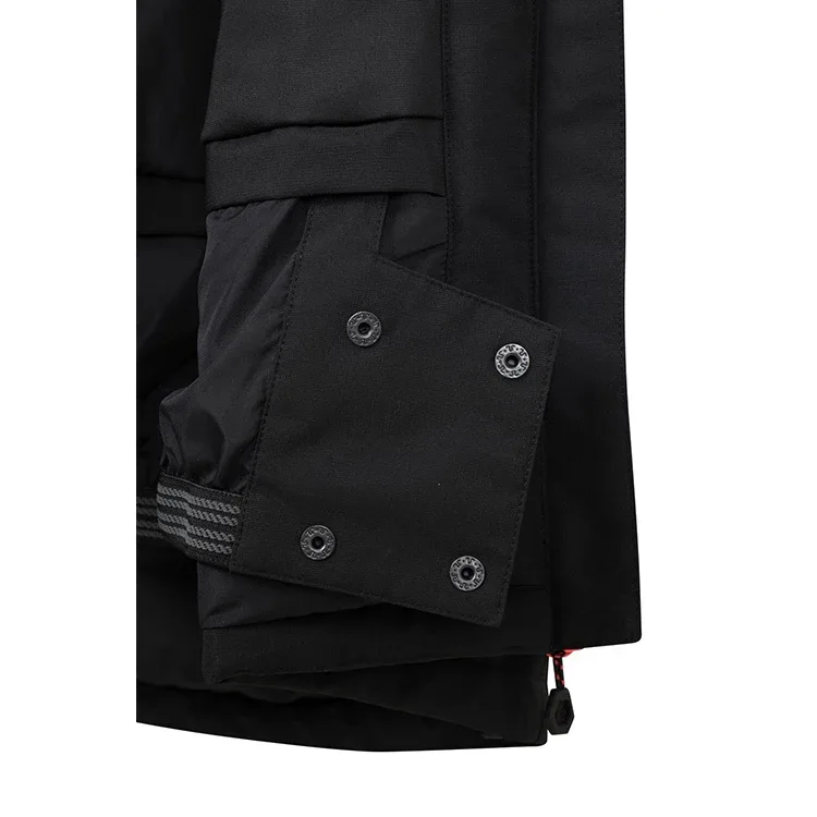 Women’s Lightweight Ski Jacket — Black — Black, powder skirt detail