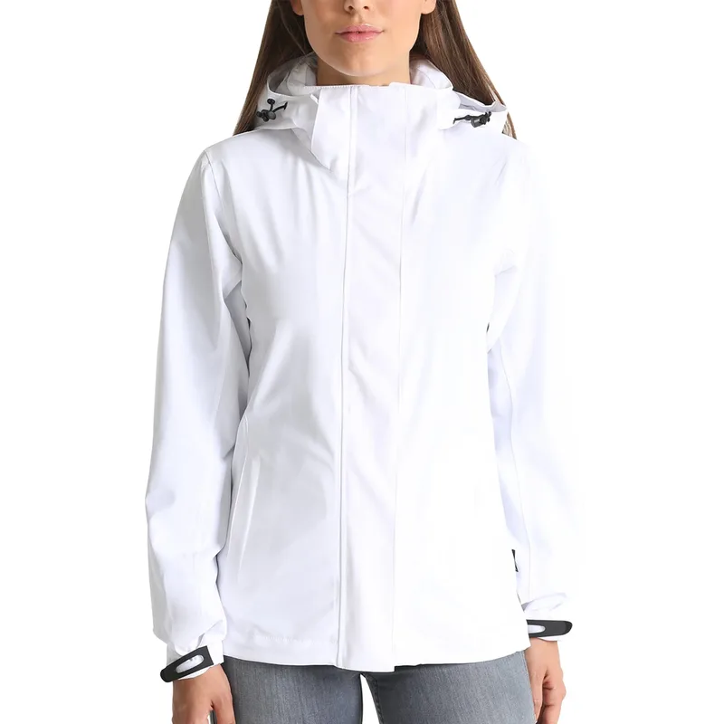 Women's Lightweight Softshell Jacket — 4 Colourways — White, worn front view