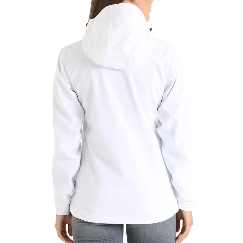 Women's Lightweight Softshell Jacket — 4 Colourways — White, worn back view