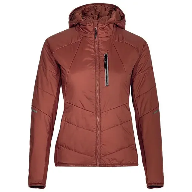 Women’s Quilted Hybrid Jacket — Rust — Rust, front view