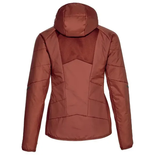 Women’s Quilted Hybrid Jacket — Rust — Rust, back view