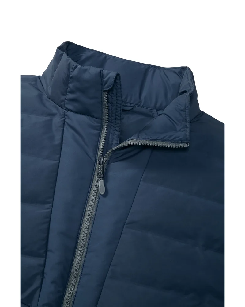 Women’s Quilted Jacket — Dark Navy, Olive Green & Black — Dark Navy, collar and zip detail