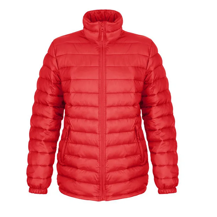 Women’s Quilted Jacket — Red — Red, front view