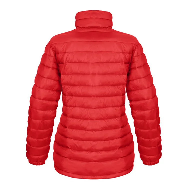 Women’s Quilted Jacket — Red — Red, back view