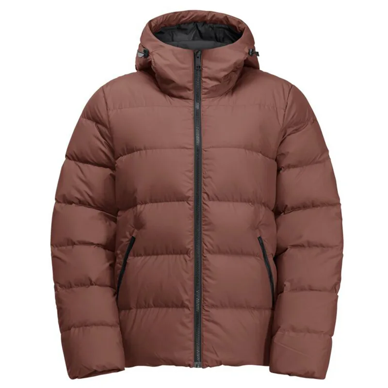 Women's Short Padded Puffer Jacket — 1 Colourway — Brown, flat front view