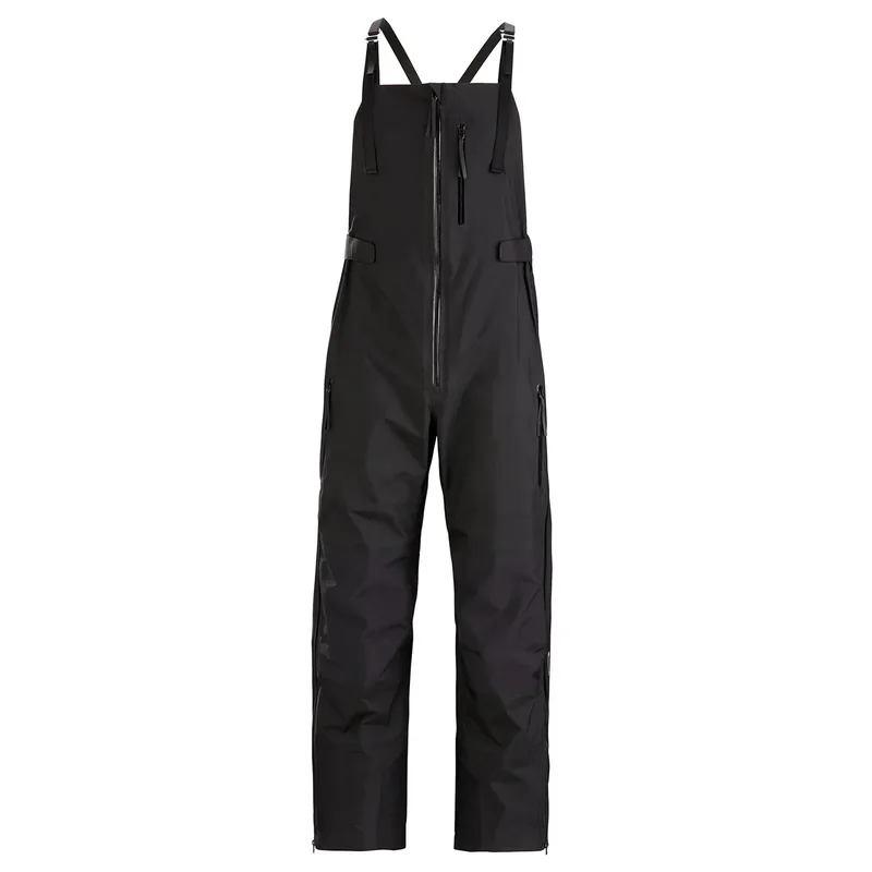 Women's Ski Bib Overalls — 3 Colourways — Black, flat front view