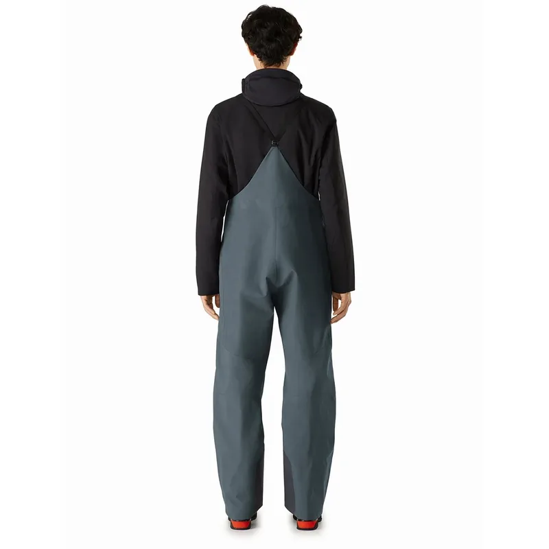 Women's Ski Bib Overalls — 3 Colourways — Grey-Green, worn back view