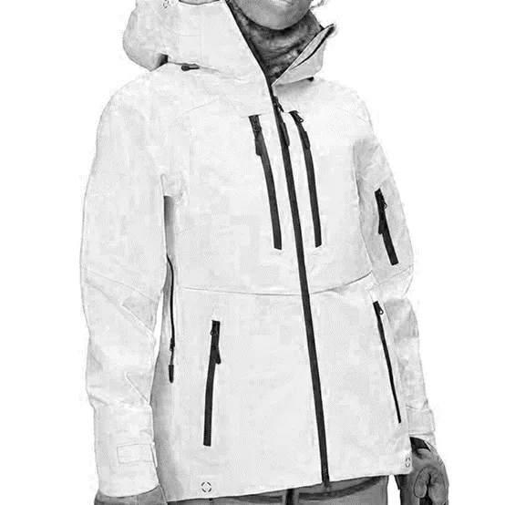 Women’s Ski Jacket — 5 Colourways — White, front view