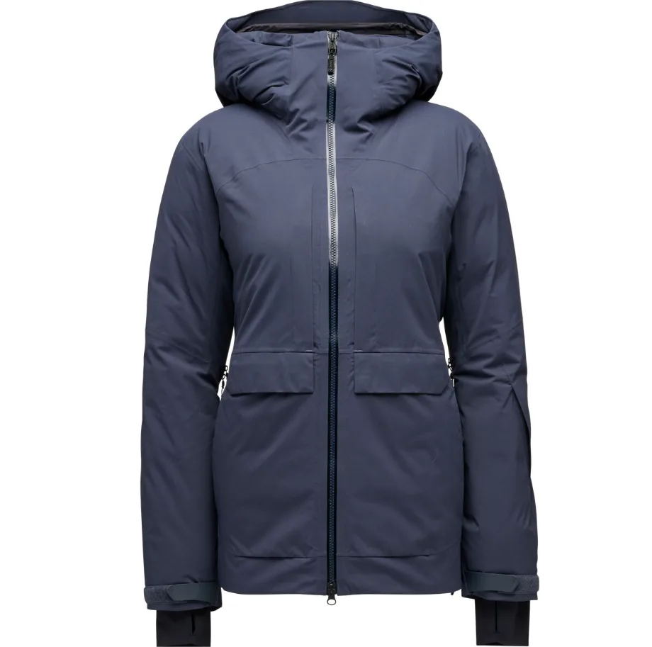 Women’s Ski Jacket — Charcoal & Pale Mauve — Charcoal, front view