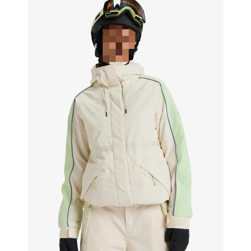 Women's Ski Jacket — Cream White — Cream White, worn front view