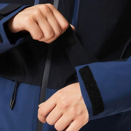 Women's Ski Jacket — Dark Blue — Dark Blue, velcro cuff detail