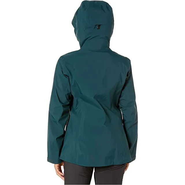 Women's Ski Jacket — Dark Teal — Dark Teal, worn back view