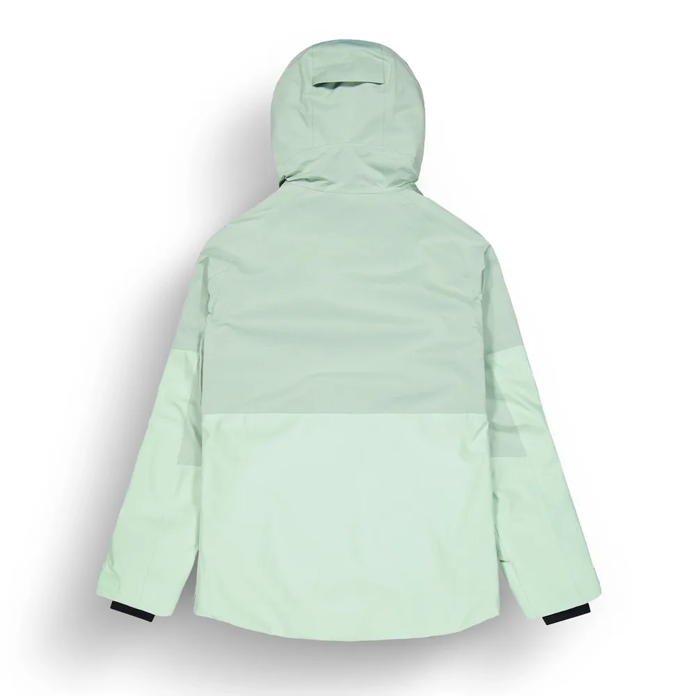 Women's Ski Jacket — Light Green — Light Green, back view