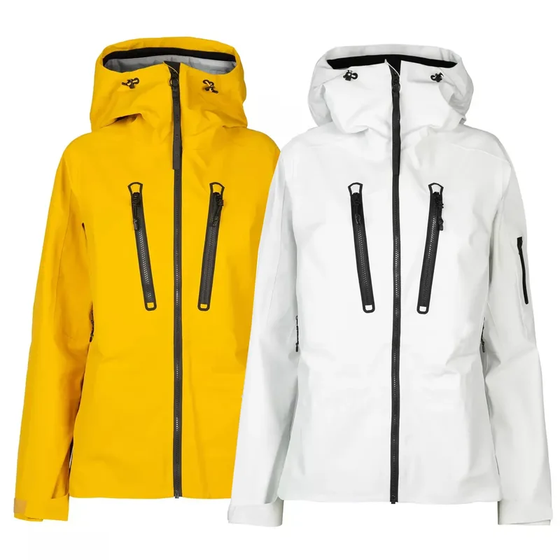Women's Ski Shell Jacket — 2 Colourways — White and Yellow, pair view
