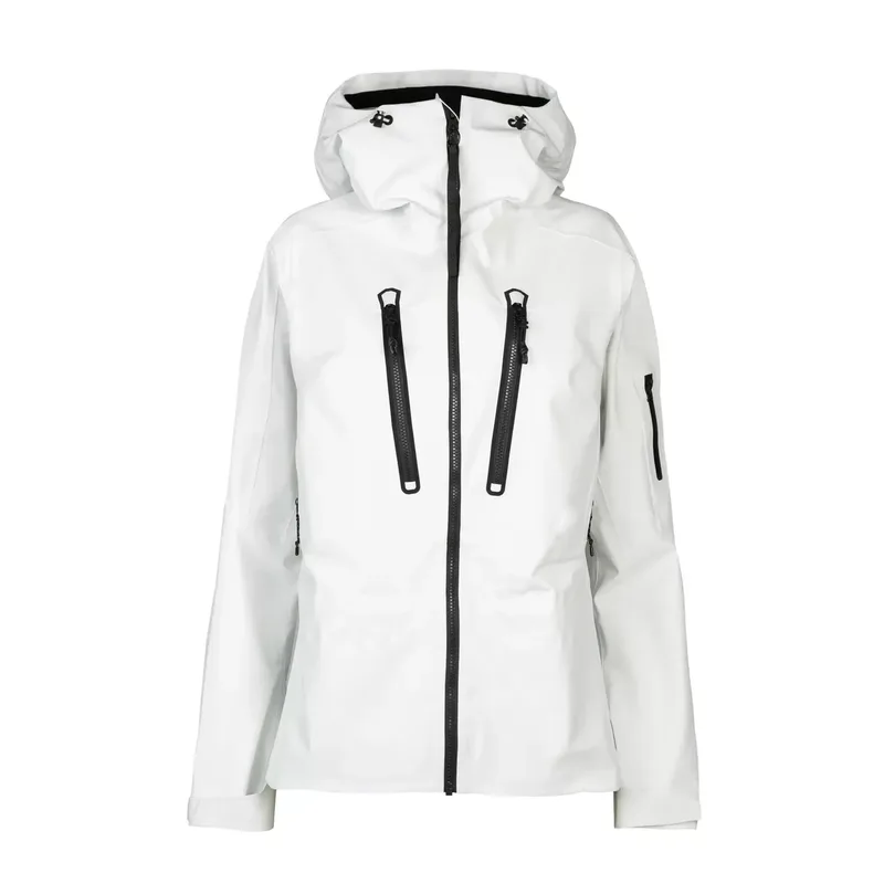 Women's Ski Shell Jacket — 2 Colourways — White, front view