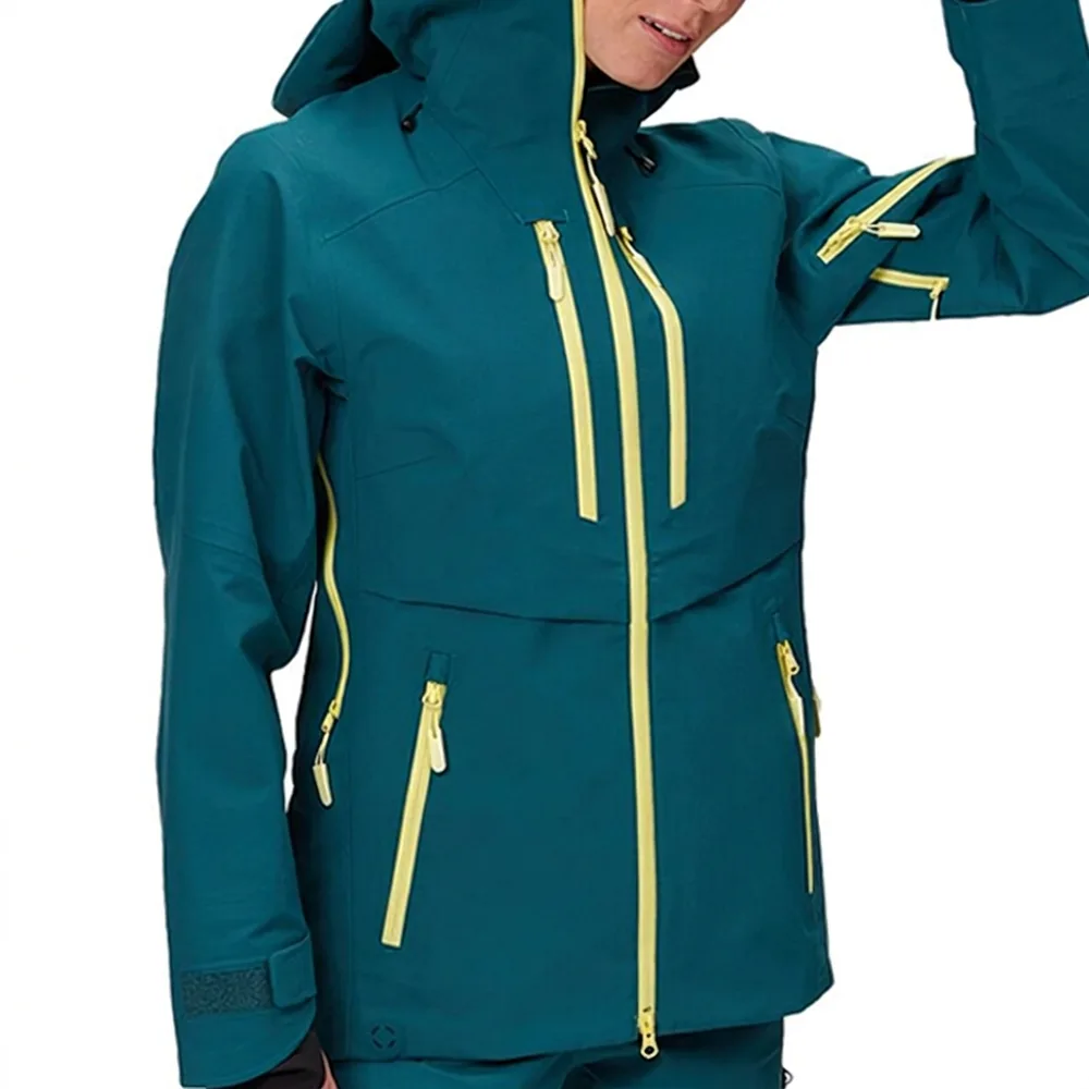 Women's Snowboard Jacket — 5 Colourways — Teal Green, front view