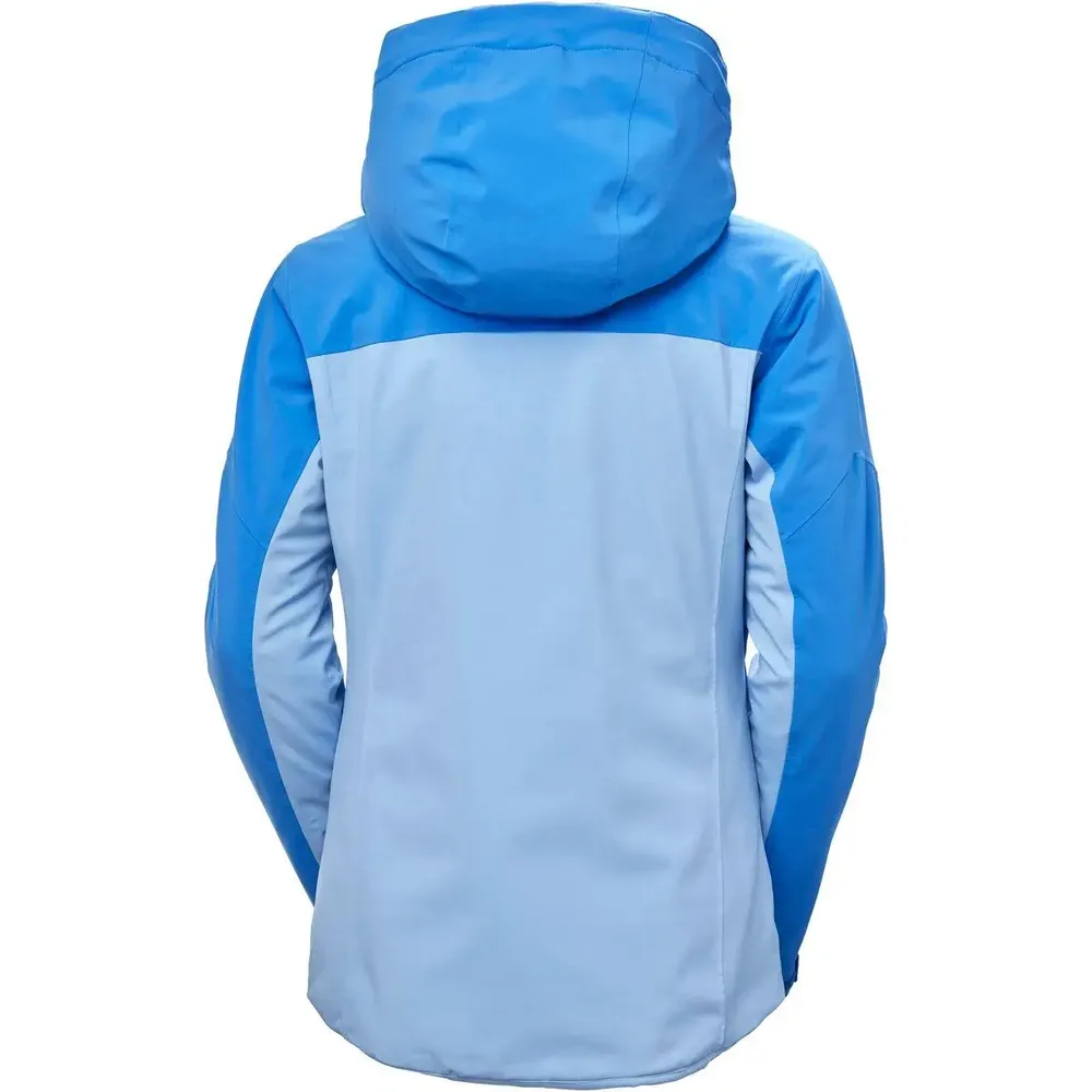 Women's Snowboard Jacket — Blue — Blue / Light Blue, back view